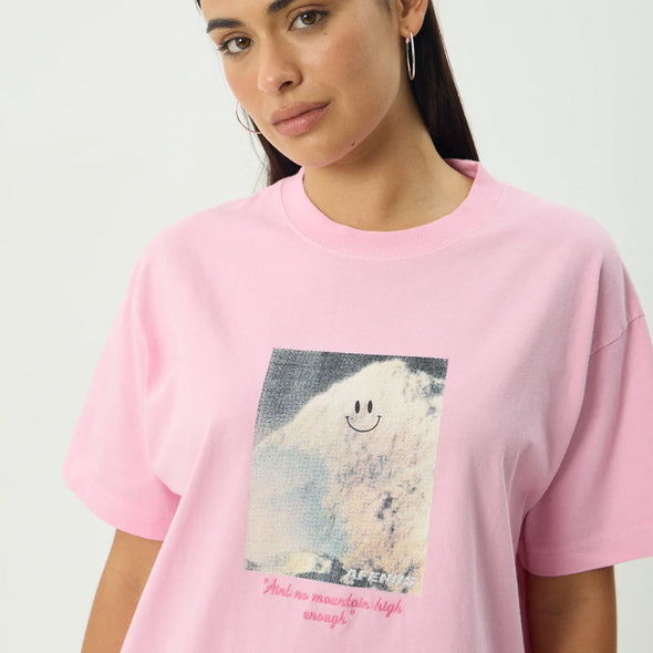 AFENDS Too High Heavyweight Boxy Tee - Vintage Pink
