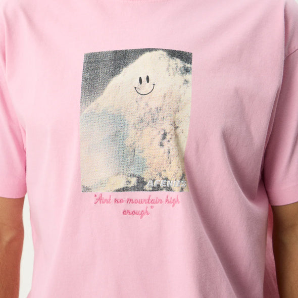 AFENDS Too High Heavyweight Boxy Tee - Vintage Pink