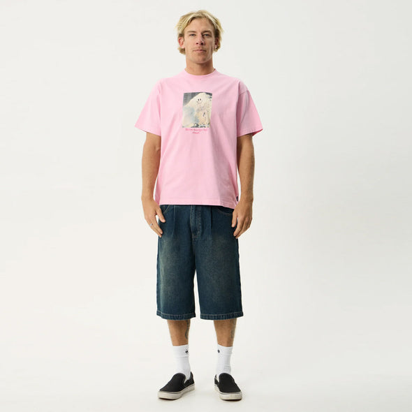 AFENDS Too High Heavyweight Boxy Tee - Vintage Pink