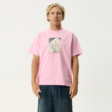 AFENDS Too High Heavyweight Boxy Tee - Vintage Pink