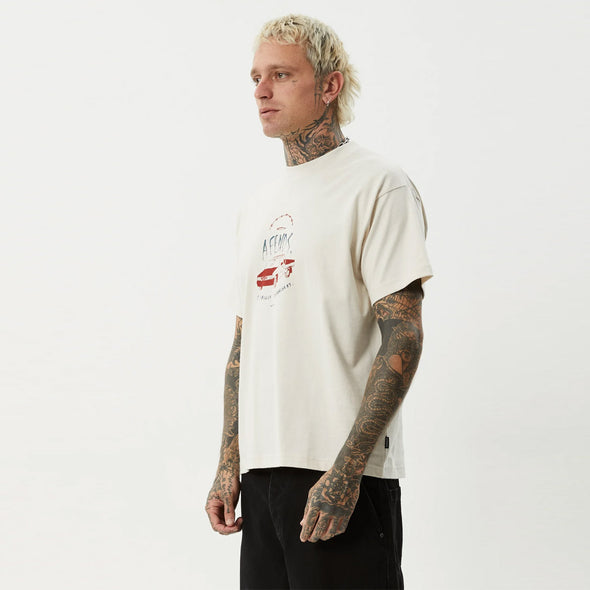 AFENDS Trayback Boxy Tee - Moonbeam