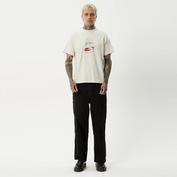 AFENDS Trayback Boxy Tee - Moonbeam