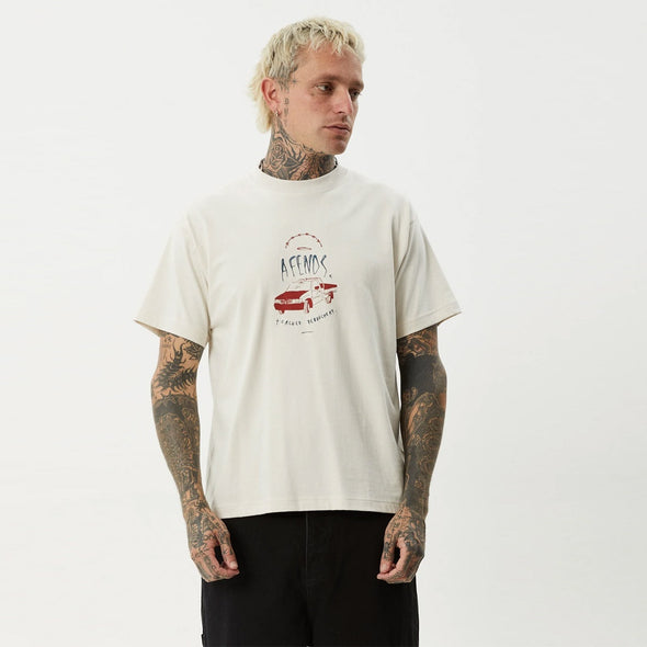 AFENDS Trayback Boxy Tee - Moonbeam