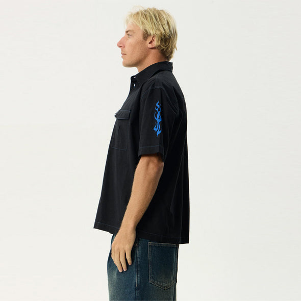 AFENDS Utility Short Sleeve Shirt - Black