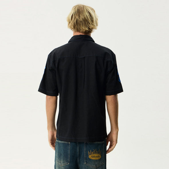 AFENDS Utility Short Sleeve Shirt - Black