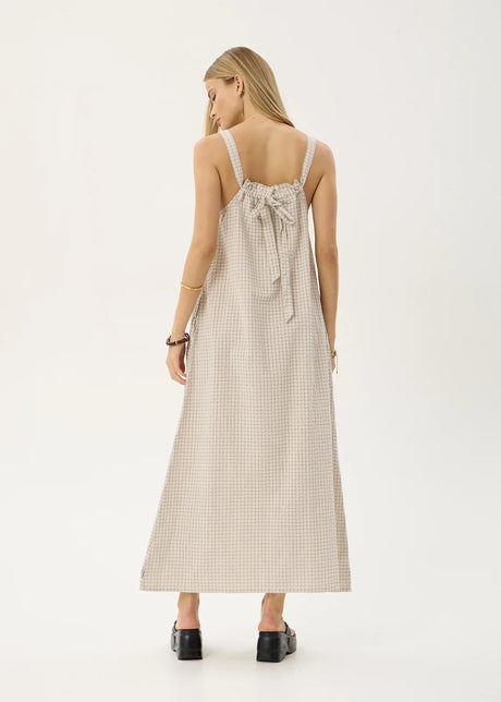 AFENDS Vania Seersucker Maxi Dress - Reverb Moonbeam Check