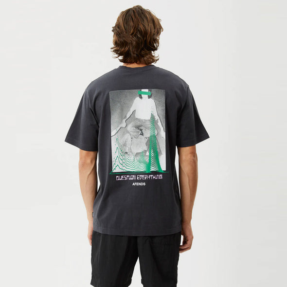 AFENDS Waveform Retro Graphic Tee - Charcoal
