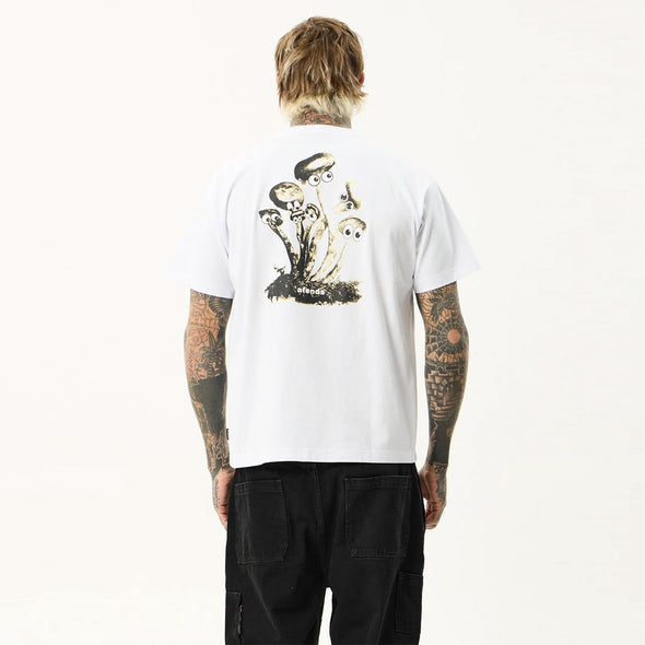 AFENDS We Are Fam Heavyweight Boxy Tee - White