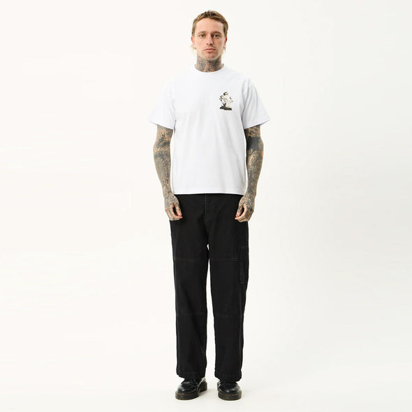 AFENDS We Are Fam Heavyweight Boxy Tee - White