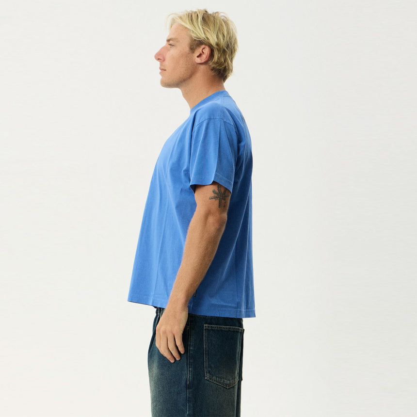AFENDS Webhead Boxy Fit Tee - Washed Marina