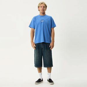 AFENDS Webhead Boxy Fit Tee - Washed Marina