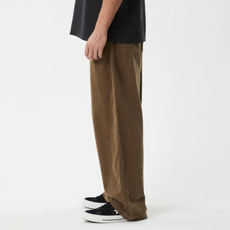 AFENDS Welcome Back Baggy Pleated Pant - Fossil