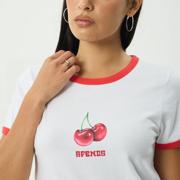 AFENDS Women's Abiza Ringer Tee - White