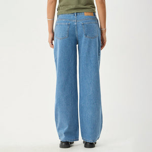 AFENDS Women's Alyra Low Rise Wide Leg Jean - Worn Blue