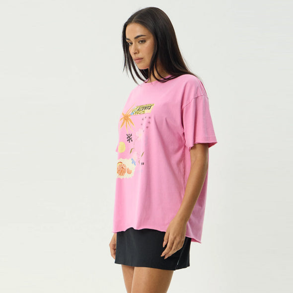 AFENDS Women's Amalfi Oversized Tee - Pink