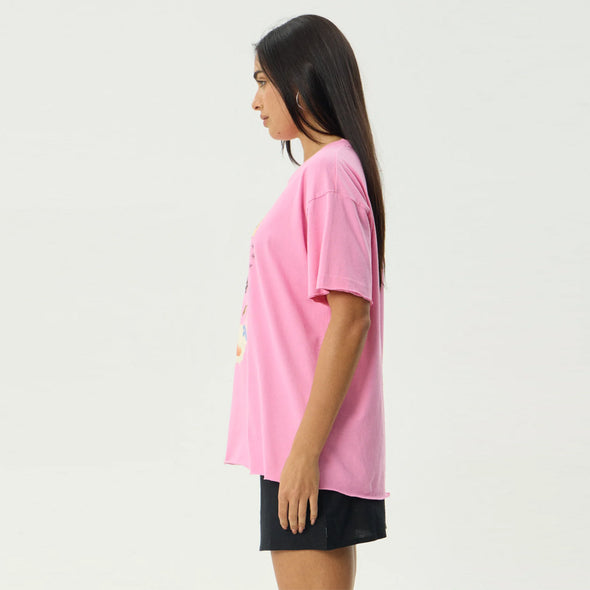 AFENDS Women's Amalfi Oversized Tee - Pink