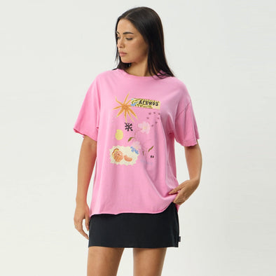 AFENDS Women's Amalfi Oversized Tee - Pink