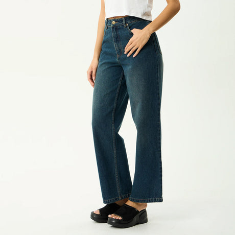 AFENDS Women's Bella Denim Wide Leg Baggy Jean - Vintage Wash