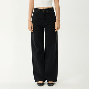 AFENDS Women's Bella Denim Wide Leg Baggy Jean - Washed Black