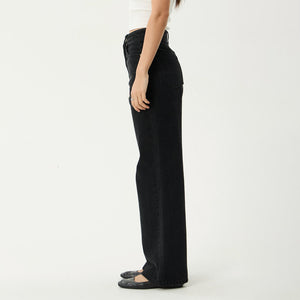 AFENDS Women's Bella Denim Wide Leg Baggy Jean - Washed Black