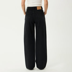 AFENDS Women's Bella Denim Wide Leg Baggy Jean - Washed Black