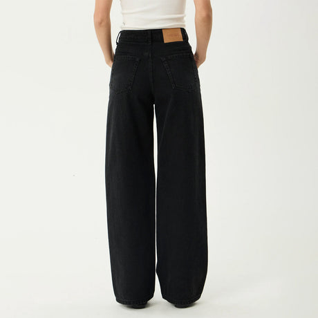 AFENDS Women's Bella Denim Wide Leg Baggy Jean - Washed Black