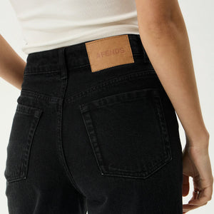 AFENDS Women's Bella Denim Wide Leg Baggy Jean - Washed Black