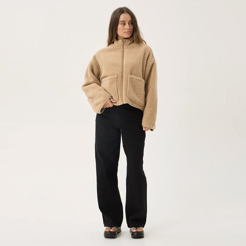 AFENDS Women's Berlin Reversible Polar Fleece Jacket - Almond Check