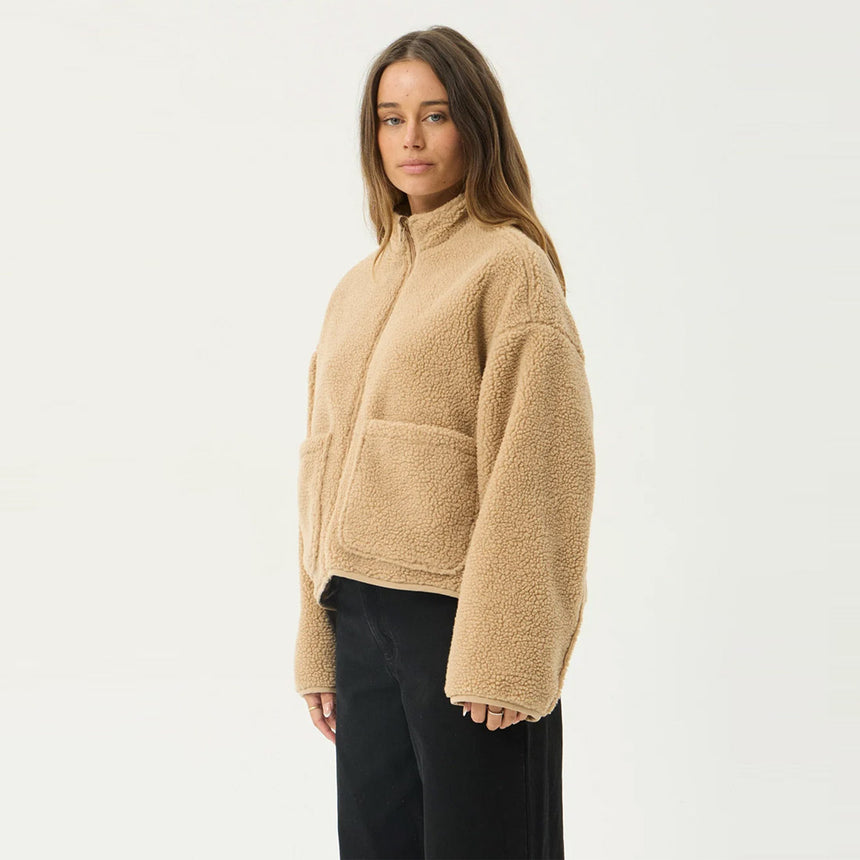 AFENDS Women's Berlin Reversible Polar Fleece Jacket - Almond Check