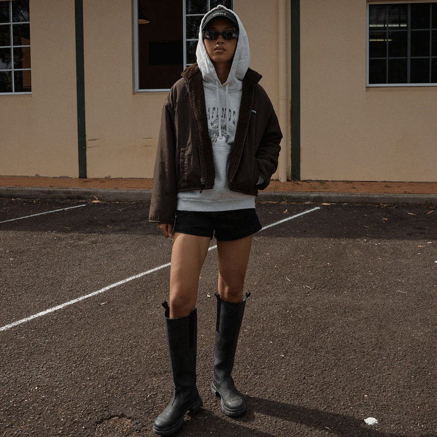 AFENDS Women's Berlin Reversible Polar Fleece Jacket - Coffee
