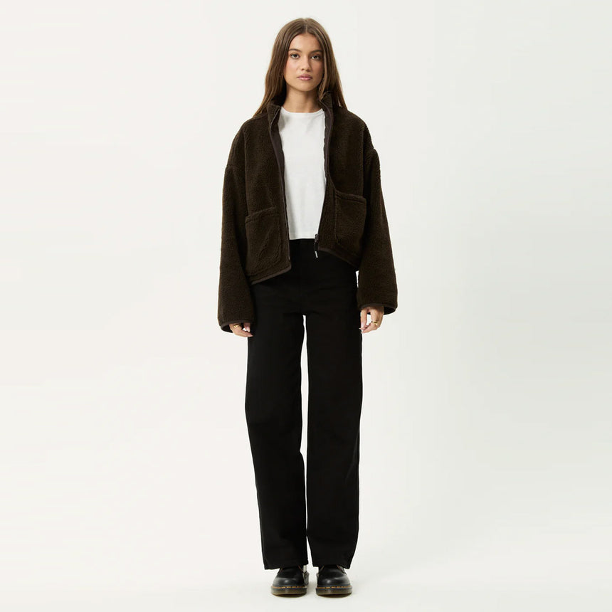 AFENDS Women's Berlin Reversible Polar Fleece Jacket - Coffee