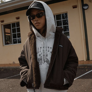 AFENDS Women's Berlin Reversible Polar Fleece Jacket - Coffee