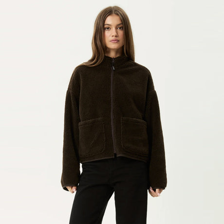 AFENDS Women's Berlin Reversible Polar Fleece Jacket - Coffee