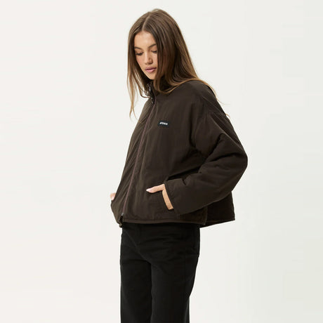 AFENDS Women's Berlin Reversible Polar Fleece Jacket - Coffee