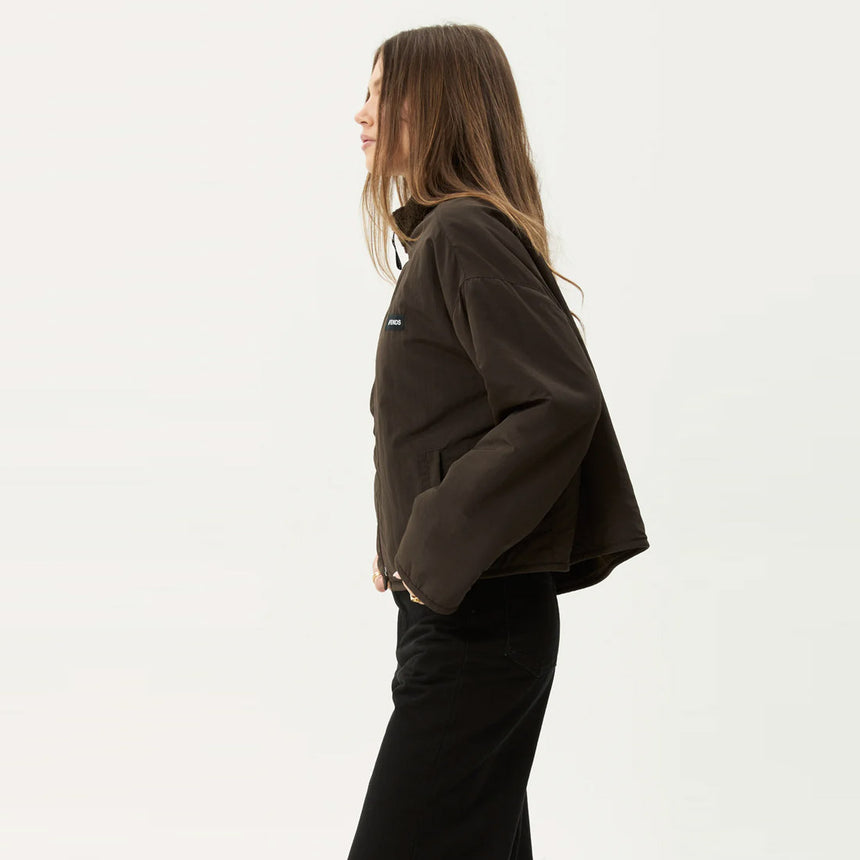 AFENDS Women's Berlin Reversible Polar Fleece Jacket - Coffee