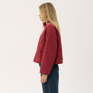 AFENDS Women's Berlin Reversible Recycled Polar Fleece Jacket - Burgundy