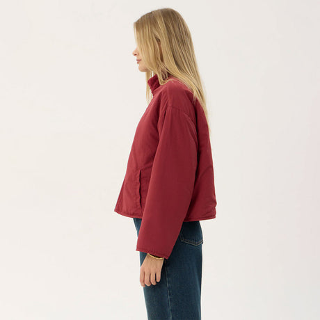 AFENDS Women's Berlin Reversible Recycled Polar Fleece Jacket - Burgundy