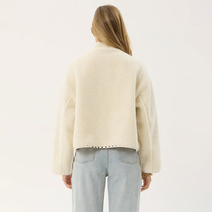 AFENDS Women's Berlin Reversible Recycled Polar Fleece Jacket - Moonbeam