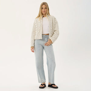 AFENDS Women's Berlin Reversible Recycled Polar Fleece Jacket - Moonbeam