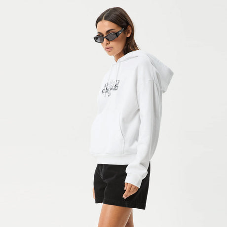 AFENDS Women's Bonfire Pull On Hood - White
