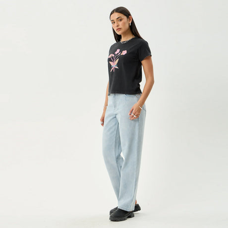 AFENDS Women's Briar Regular Tee - Stone Black