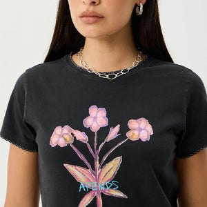 AFENDS Women's Briar Regular Tee - Stone Black