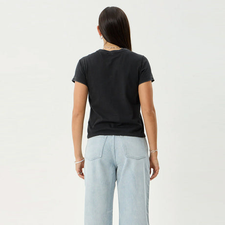 AFENDS Women's Briar Regular Tee - Stone Black