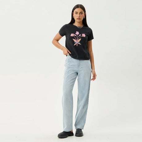 AFENDS Women's Briar Regular Tee - Stone Black