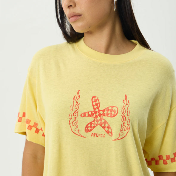 AFENDS Women's Calda Oversized Tee - Lemon