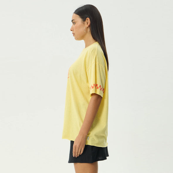 AFENDS Women's Calda Oversized Tee - Lemon