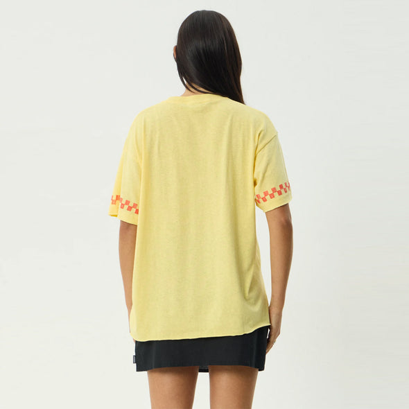 AFENDS Women's Calda Oversized Tee - Lemon