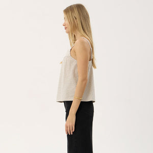 AFENDS Women's Candice Seersucker Cami Top - Reverb Moonbeam Check