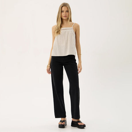 AFENDS Women's Candice Seersucker Cami Top - Reverb Moonbeam Check