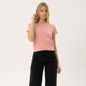 AFENDS Women's Carmen Baby Tee - Dusty Pink